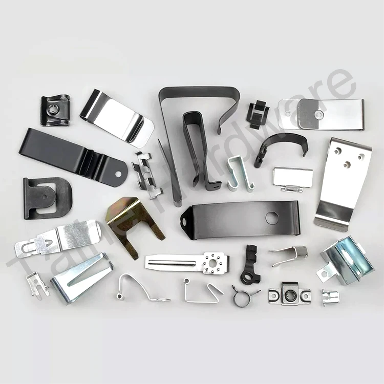 Custom Sheet Metal Stamping Parts Powder Coat Zinc Plating Stainless Steel Brass Flat Spring Clips