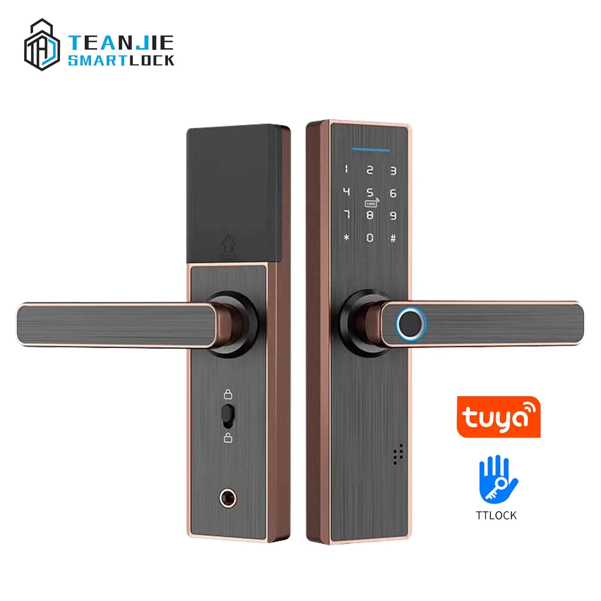 Fingerprint Digital Door Lock Keyless Password Outdoor Waterproof Smart Lock Doorbell Wifi