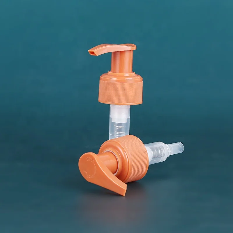 
Top quality lotion pump 24mm orange screw lotion pump design 