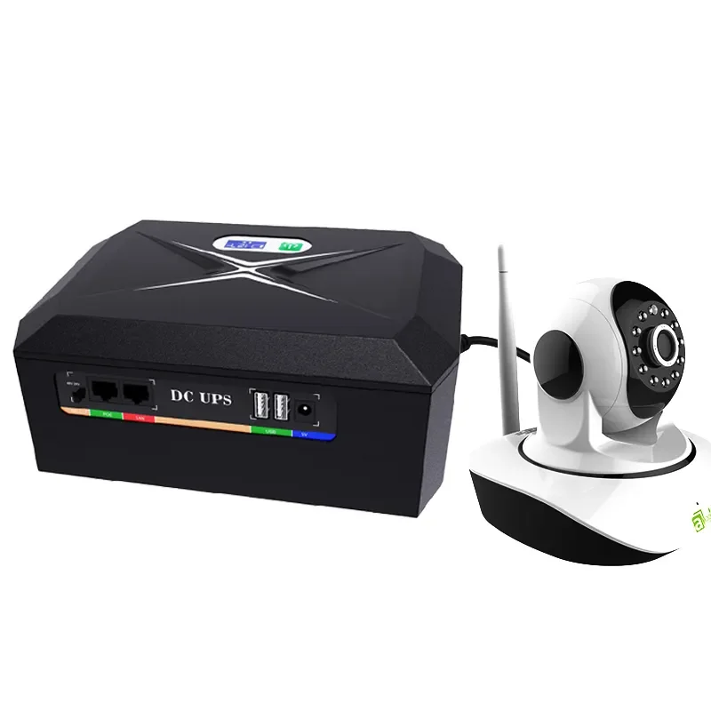 60 Вт 100 мини-ИБП 10000 мАч 20000 30000 9 В 12 19 24 48 Мини DC UPS POE для Wi-Fi маршрутизатора