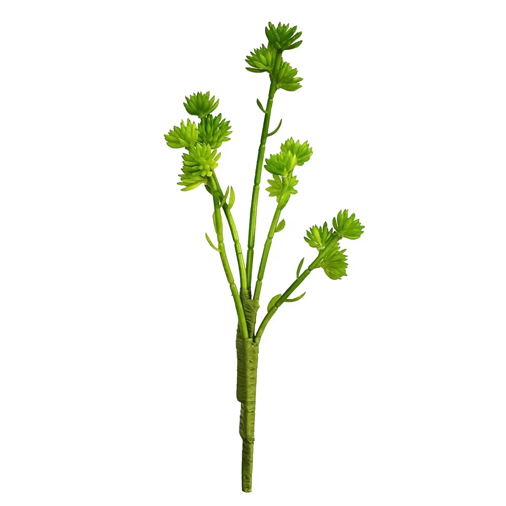 Artificial Plant  Echeveria Mini Soft Succulents Cactus Pick for Home Decoration