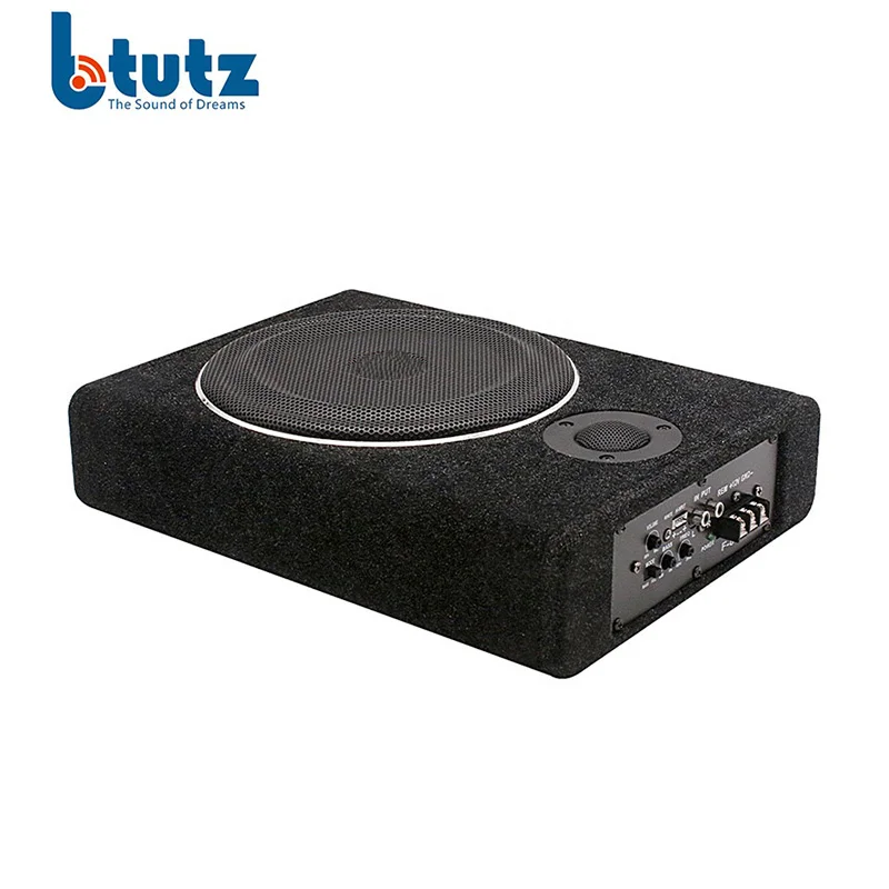 12V ultra-thin car active subwoofer hot sale Dj subwoofer speaker trapezoid car audio subwoofer under seat slim woofer