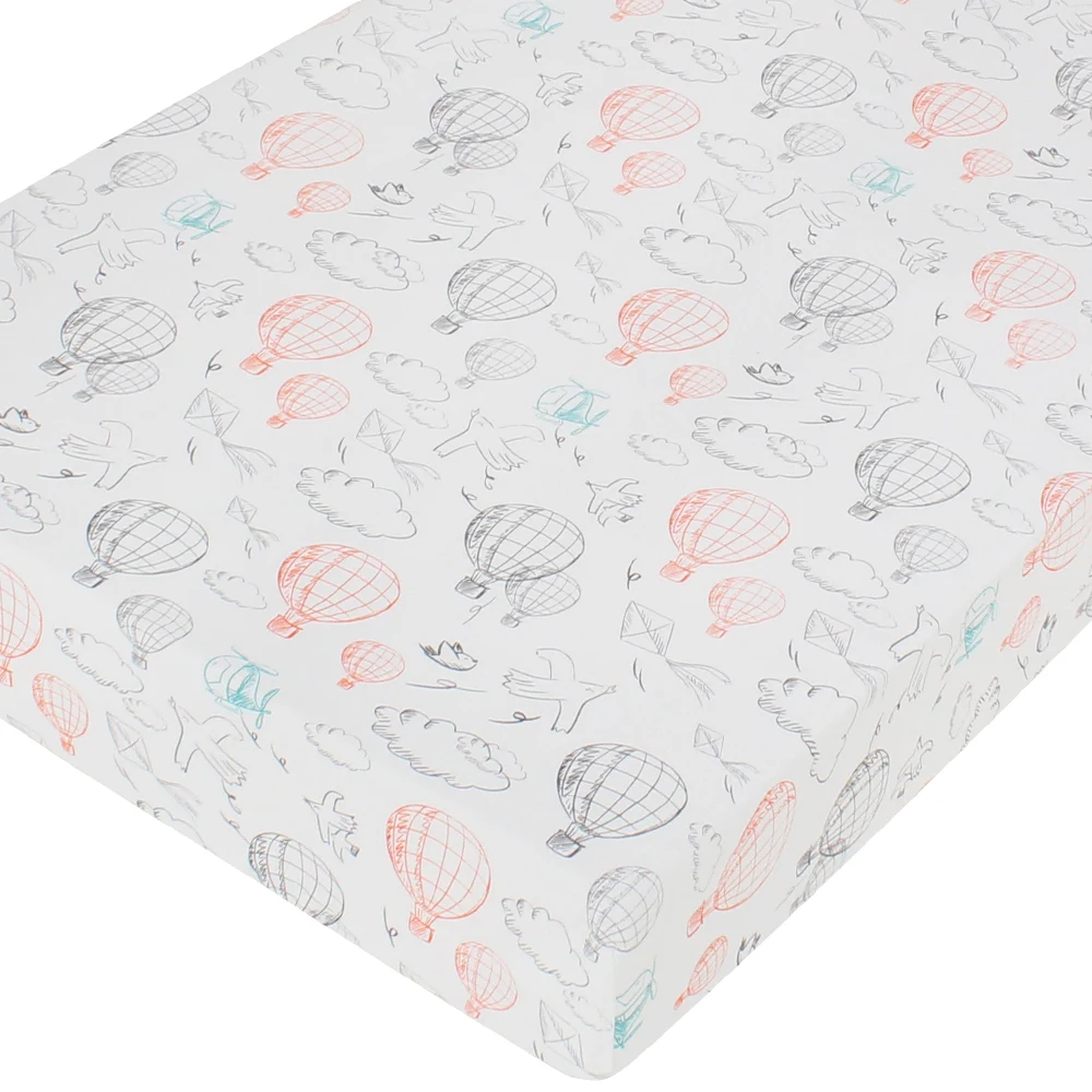 Wholesale Custom Summer Thin Section Organic Linen Bamboo Jersey Cotton Muslin Baby Kid Fitted Crib Bed Sheet Set