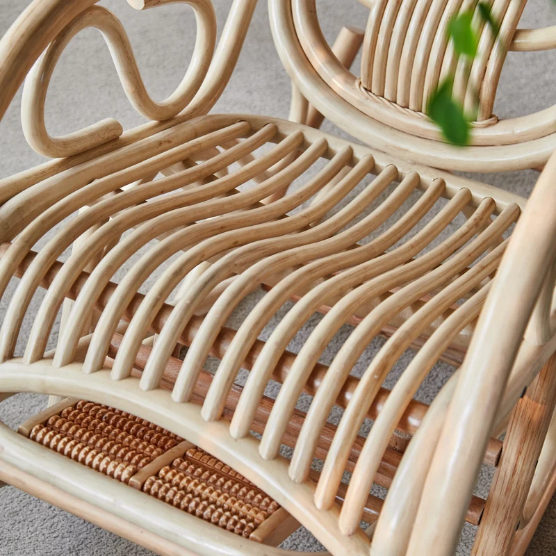 Nordic style wood sofa chair rocking recliner chair