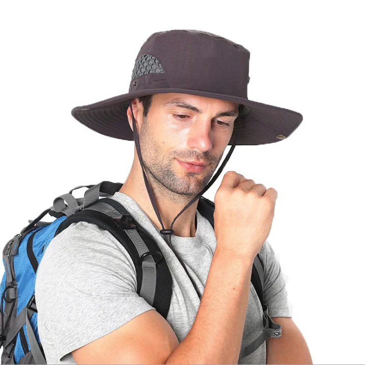 Agradecido пеший туризм шляпа сетки шляпа с широкими полями воздухопроницаемость на открытом воздухе солнцезащитные кепки с козырьком для Рыбацкая шляпа