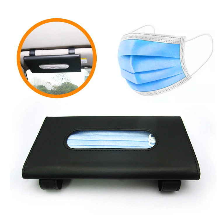 Customized car tissue box sun shading tissue box leather bracket cover mask box cover