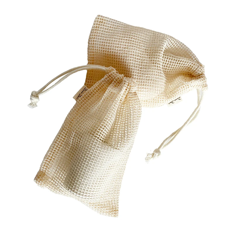 Многоразовый Хлопковый мешок для косметических кистей на шнурке органический сетчатый свечей продуктовые