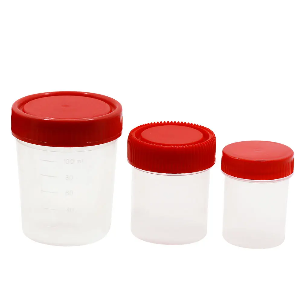 Disposable Medical Specimen Container 120ml Plastic Bottle Urine Collection Specimen Containers