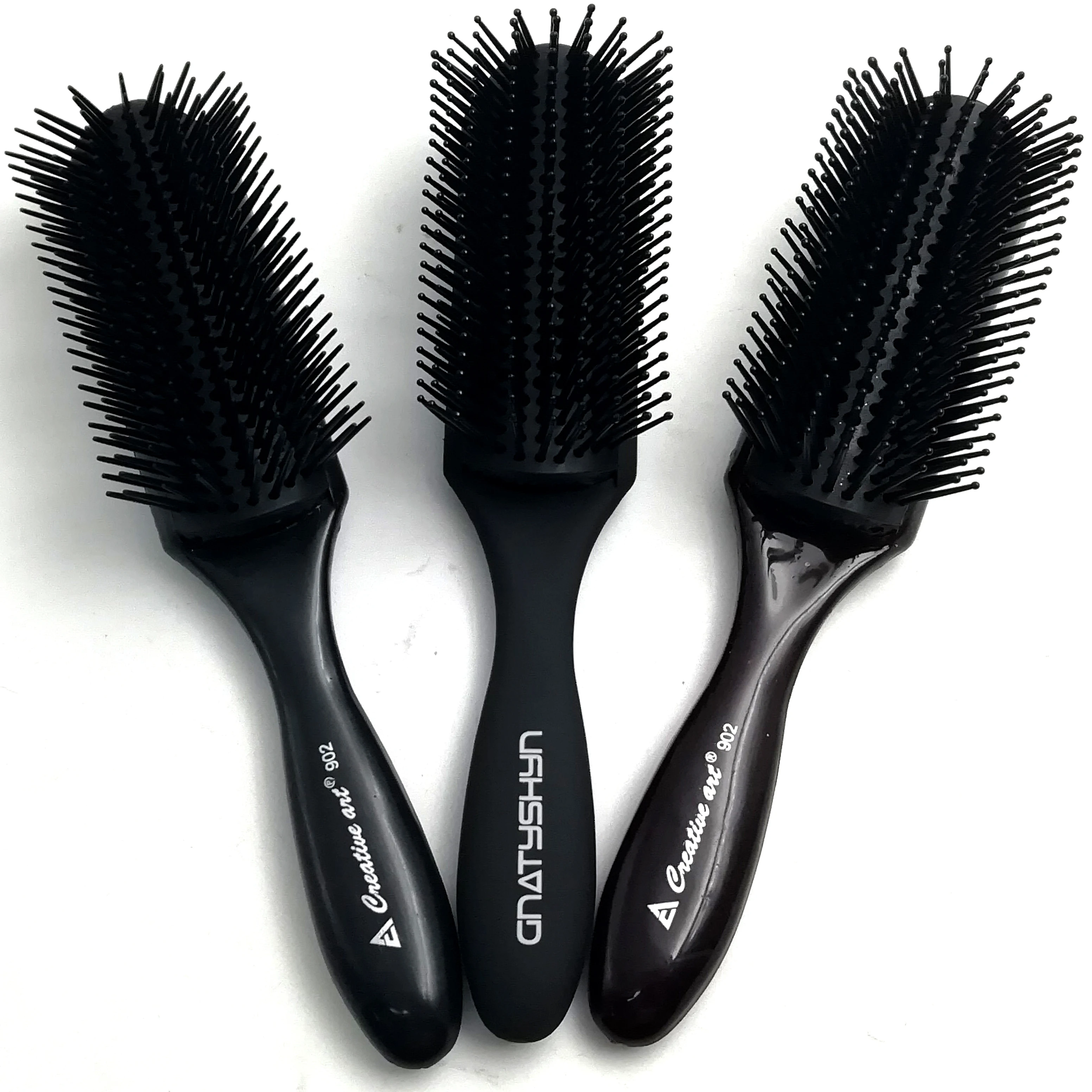 Classic Easy Clean Removable hair styling Brush  9 Row Detangling Hairbrush curly hair Denman Hair Brush