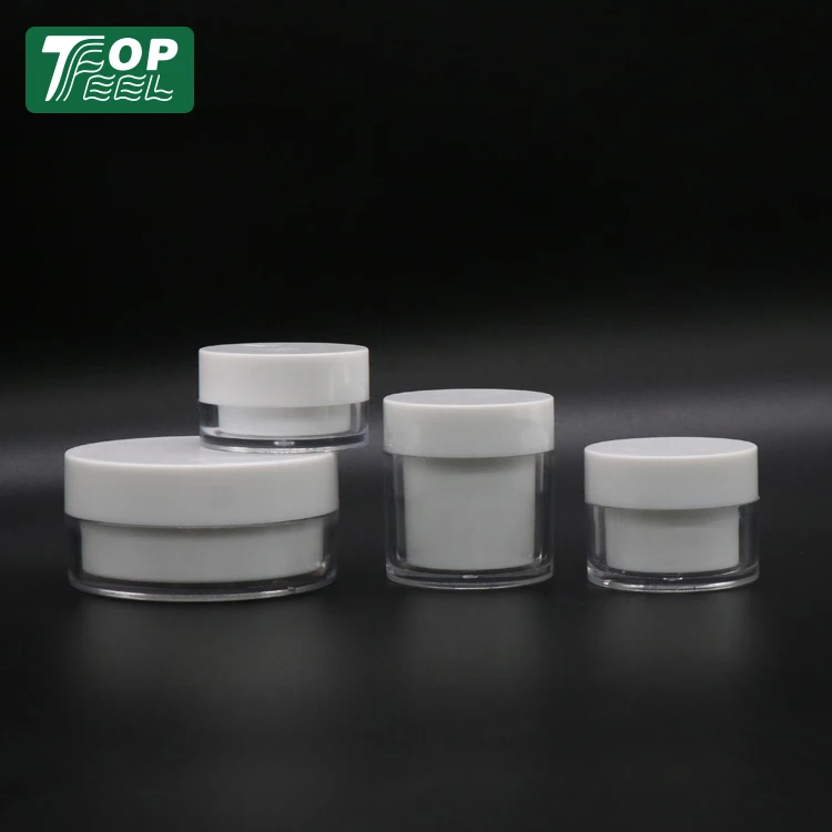 Factory Wholesale Luxurious Empty 20g 30g 50g 200g PS Plastic Double Wall Cosmetic Jar for Body Cream