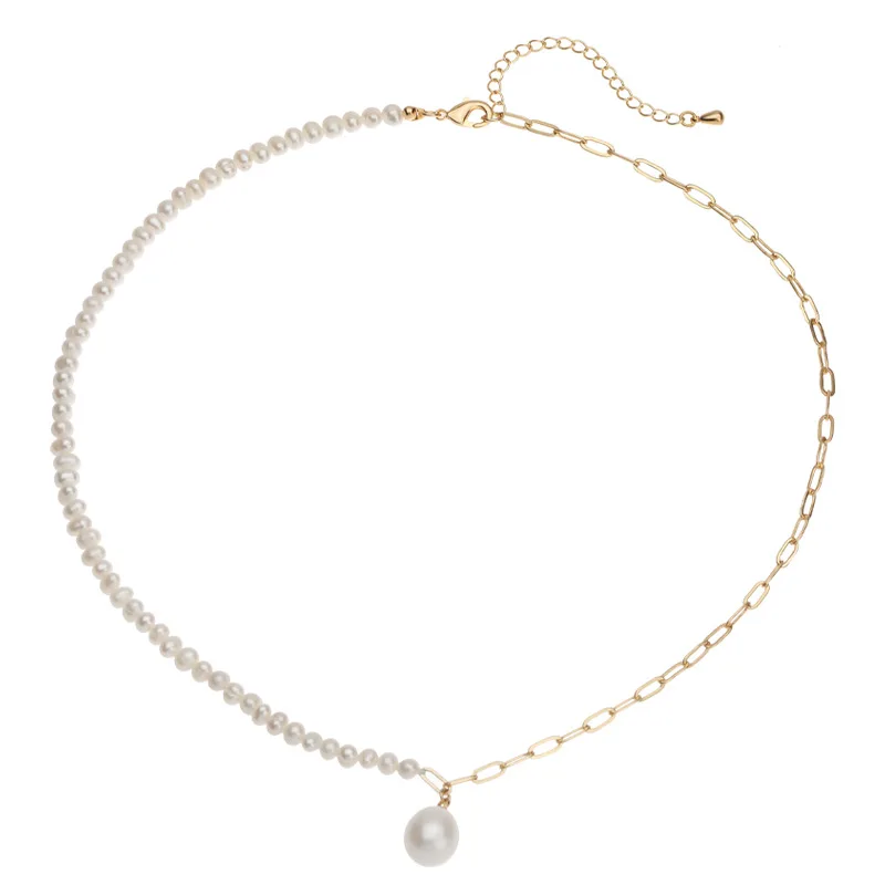 Women Genuine Single Imitation Choker  fresh water cultured vintage pearl  necklace elegant fresh water pearl necklace