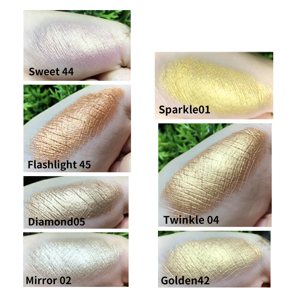 custom own logo Brighten make up face pressed powder palette highlighter bronzer pressed powder private label highlighter makeup