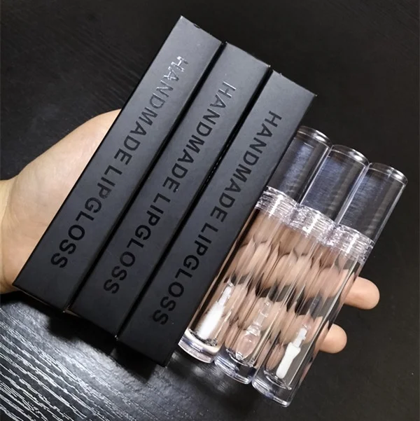 Hot Sale Black Eyelash Lipstick Boxes Custom Logo Cosmetic Lipgloss Packaging Box W20*H120mm