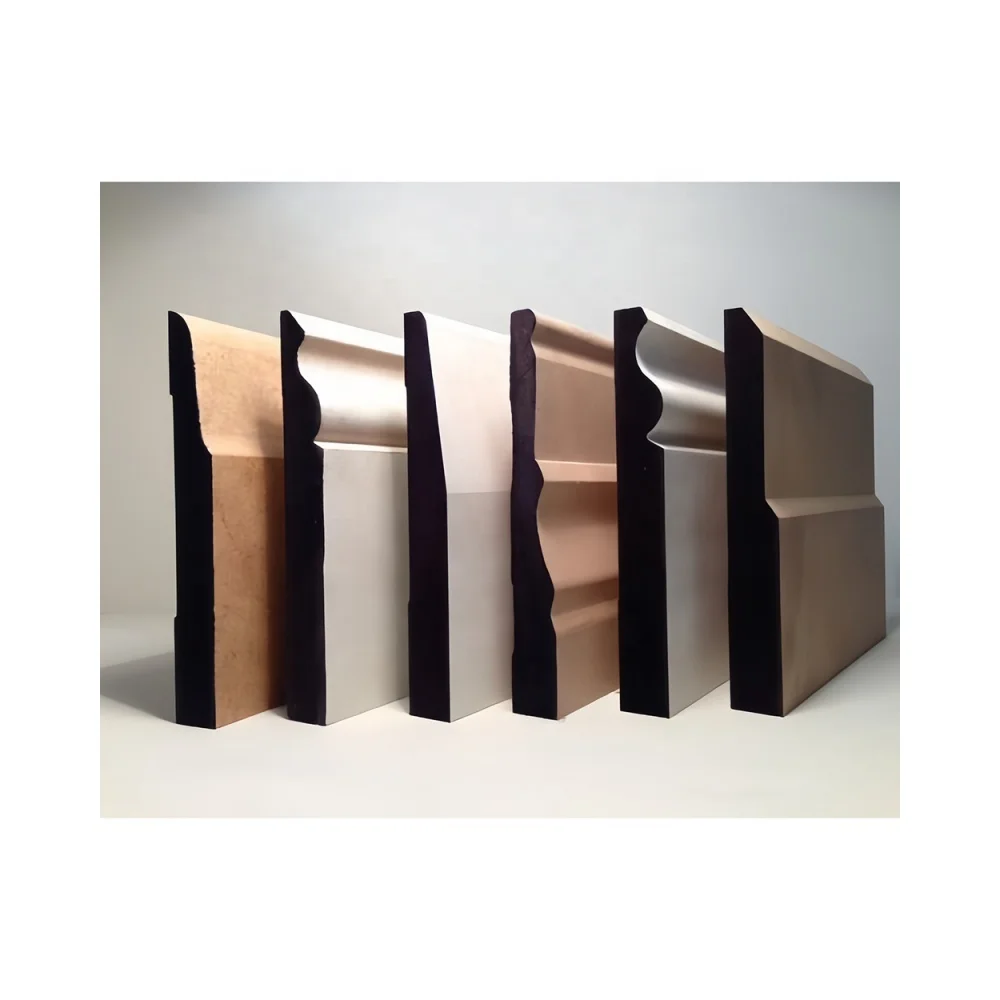 Modern White Primed Wooden Skirting Board MDF Baseboard