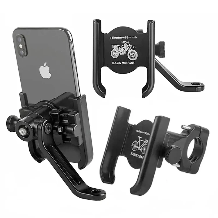 360 security lock bike cell phone holder mount aluminum alloy Full protection scooter motorcycle mobile phone holder for bicycle