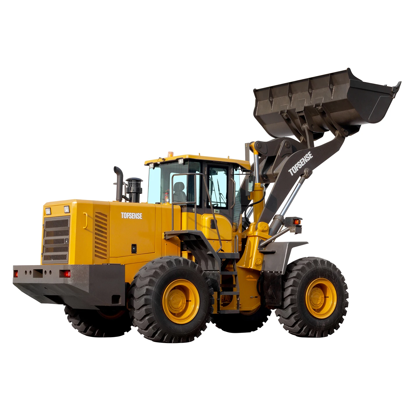 Small Diesel Hydraulic 5 Ton Backhoe Four Wheel Drive Multi Functional Loader for Construction