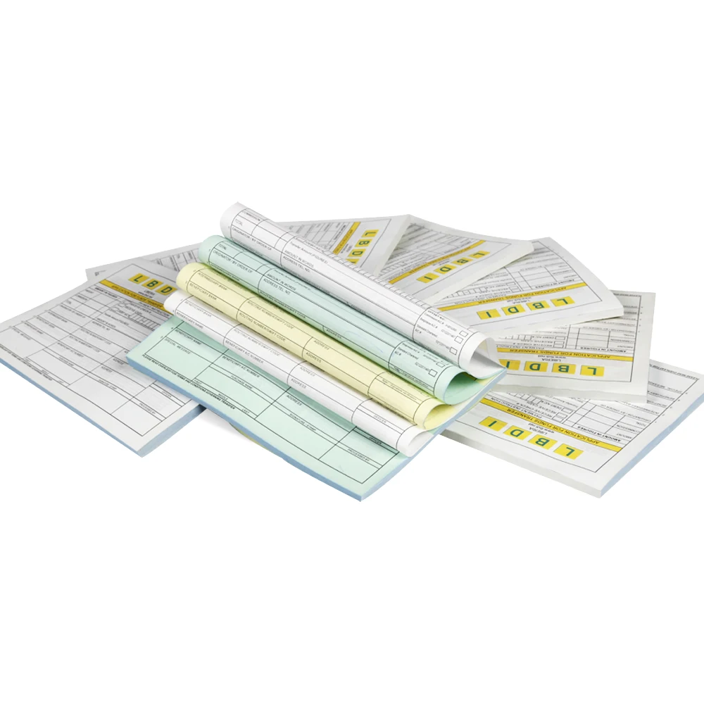 Carbonless NCR 2 3 4 5 6 Ply Delivery Receipt Invoice Ticket Medical Form Packing List Purchase Order Document Copy Record Book