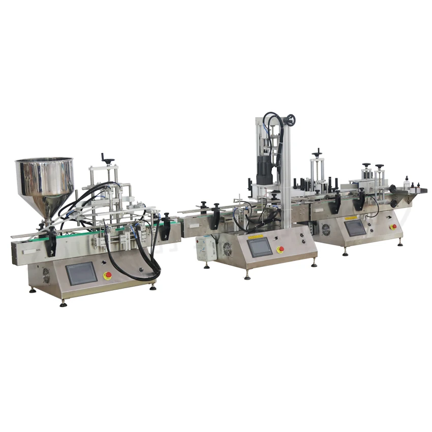 YL-DL Wholesale Prices Small Desktop Automatic Chocolate Pepper Sauce Food Cream Capping Labeling and Filling Production Line