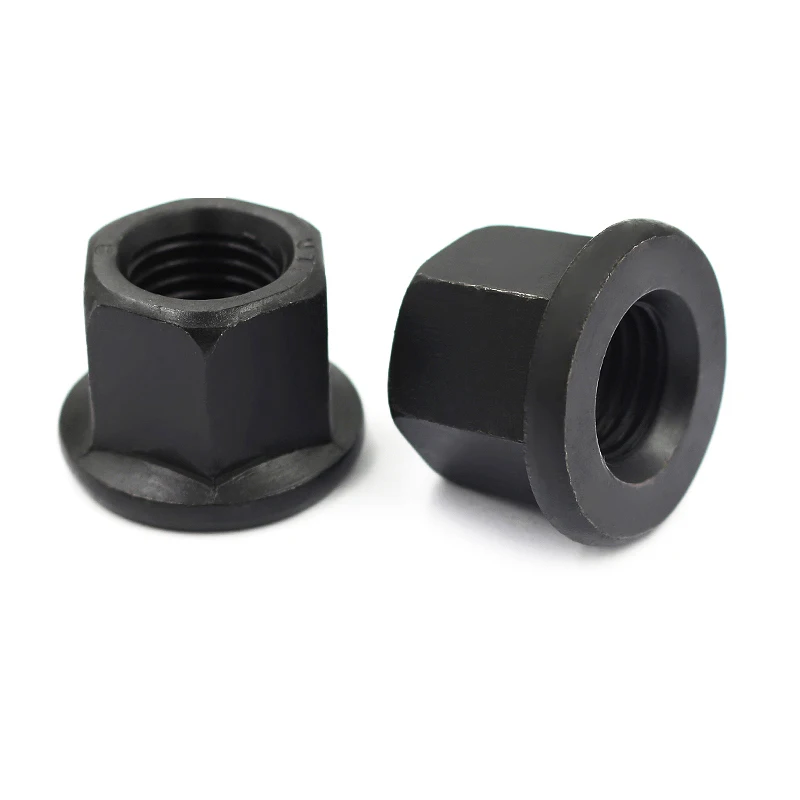 Stainless Steel Black Oxidation Hexagon Flange Head Jack Nut