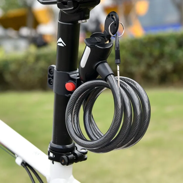 Warehouse Stock Steel Wiring Bicycle Spare Parts Combination Wire Cable Lock For Bicycle Safety Road Mountain Cycling