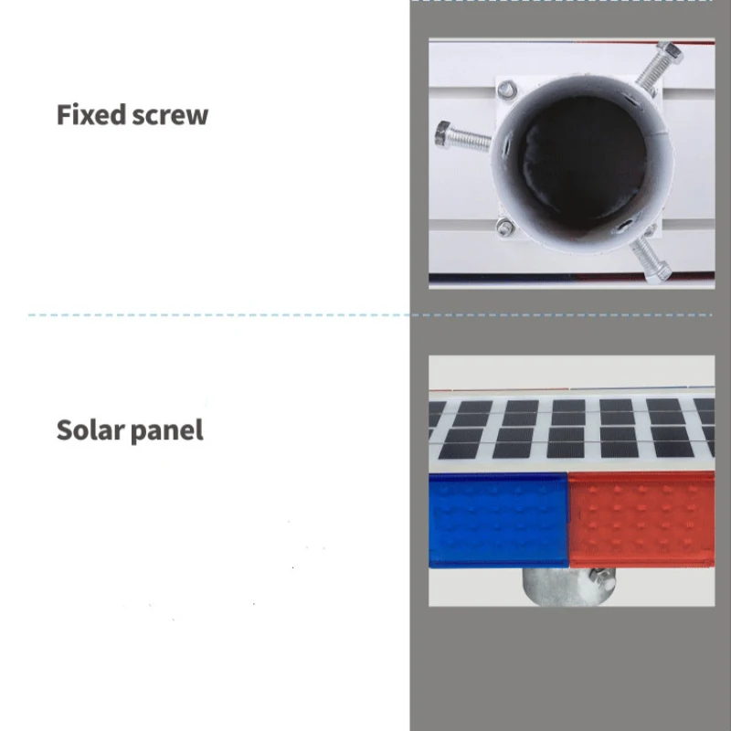 Cross Road Signal Lamp Flashing Emergency Warning Lights Easy Installation Solar Panel LED Traffic Strobe Light