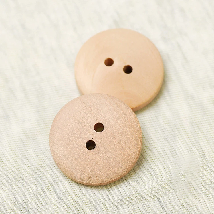 2 holes custom engraved Shirt Fashion Wooden Button For clothes button solid garment accessories shirt