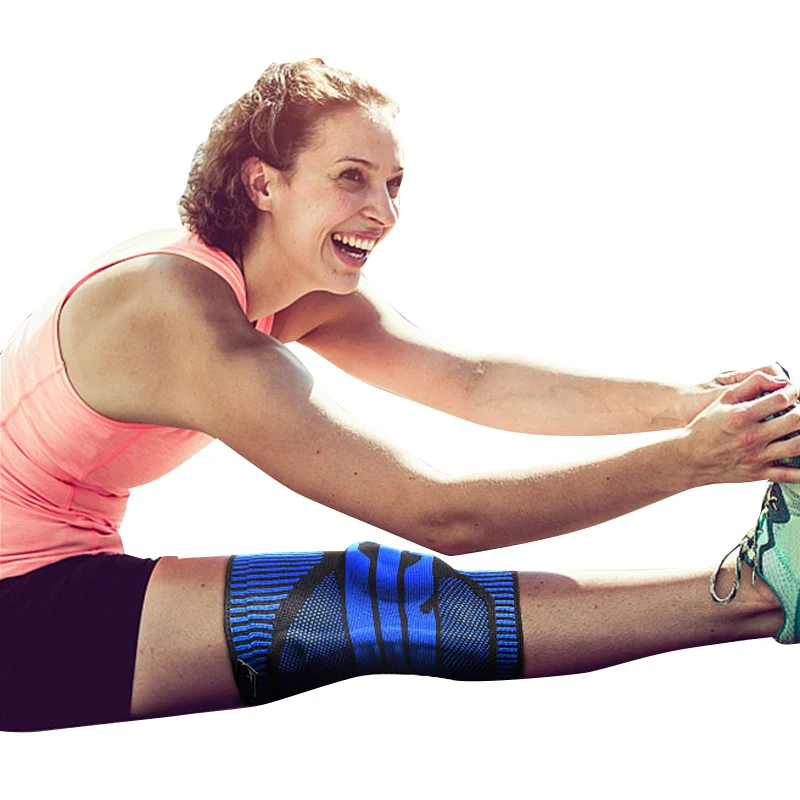 Best selling Nylon Sports Knee Support Compression Sleeve Knee Brace for Running, Meniscus Tear, ACL, Arthritis, Joint Pain