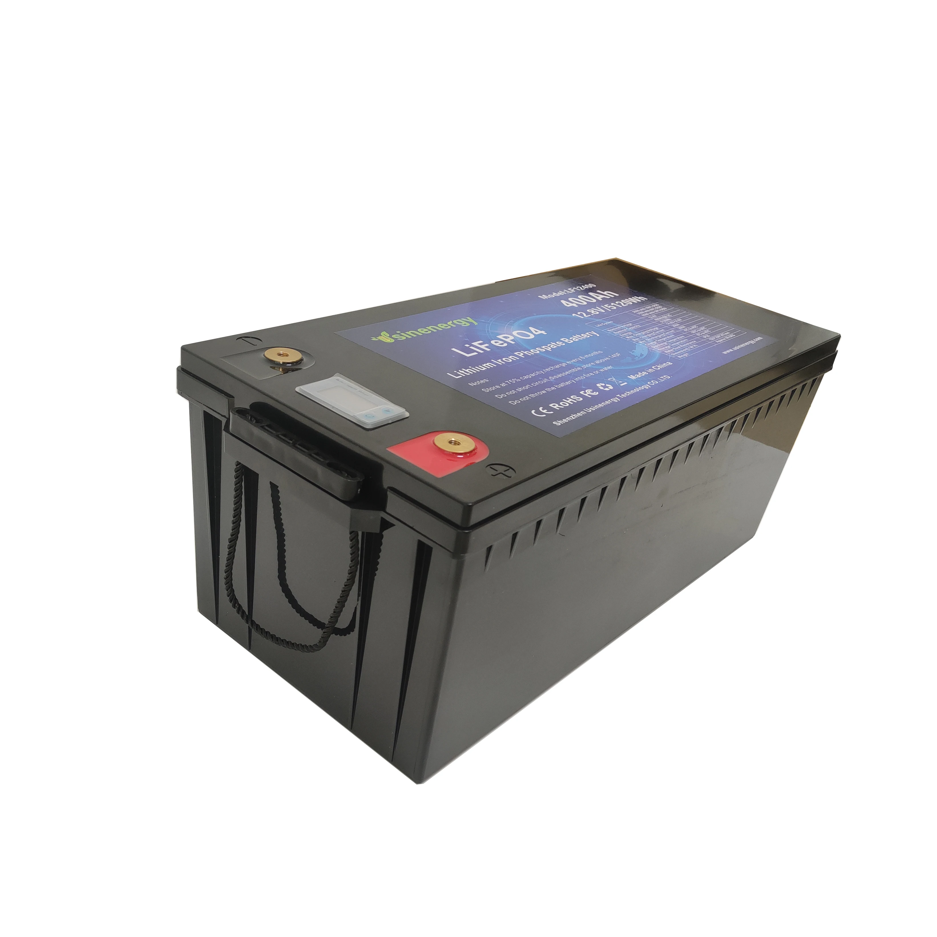 Класс BMS Prismatic 4S2P 12 8 V 400Ah LifePO4 батарея с ЖК-дисплеем водонепроницаемый для лодки/RV/телекоммуникационной башни/UPS