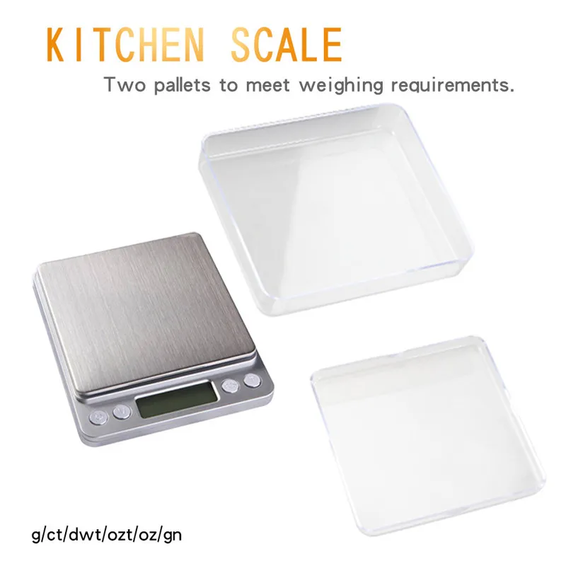 3000gx0.1g Digital Kitchen Scale Mini Pocket Stainless Steel accurate Jewelry Electronic Balance Weight Gold Grams