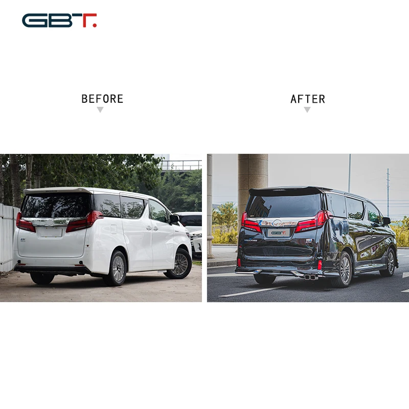 GBT Plastic for Alphard 30 series facelift conversion parts bodykit upgrade for Alphard 2019 TRD car bumper set