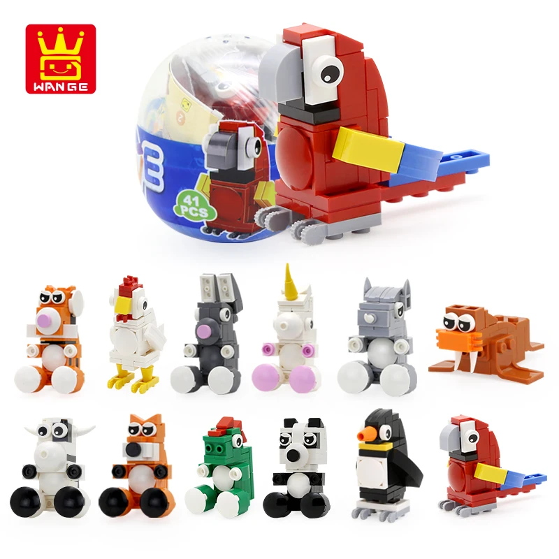 Wange CAPSULE MINI ANIMAL BUILDING BLOCK small set toy boys building block set