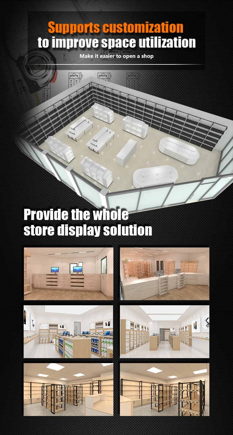 Free design of iron and wood shelves supermarket stationery store store shelf design for the entire store