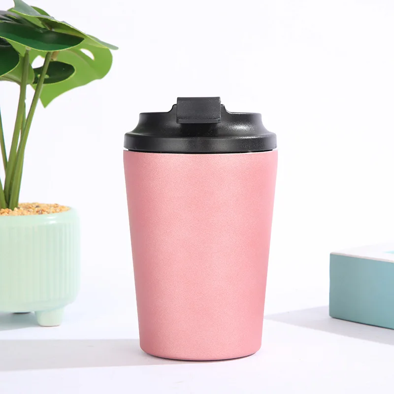 High quality coffee cup 304 stainless steel vacuum portable thermal insulation cold cup coffee cup with scale