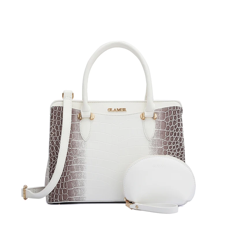 Ready Stock Bolsos Mujer Hot sale Latest fashion vegan leather lady hand bag  women bag buy one and get one free