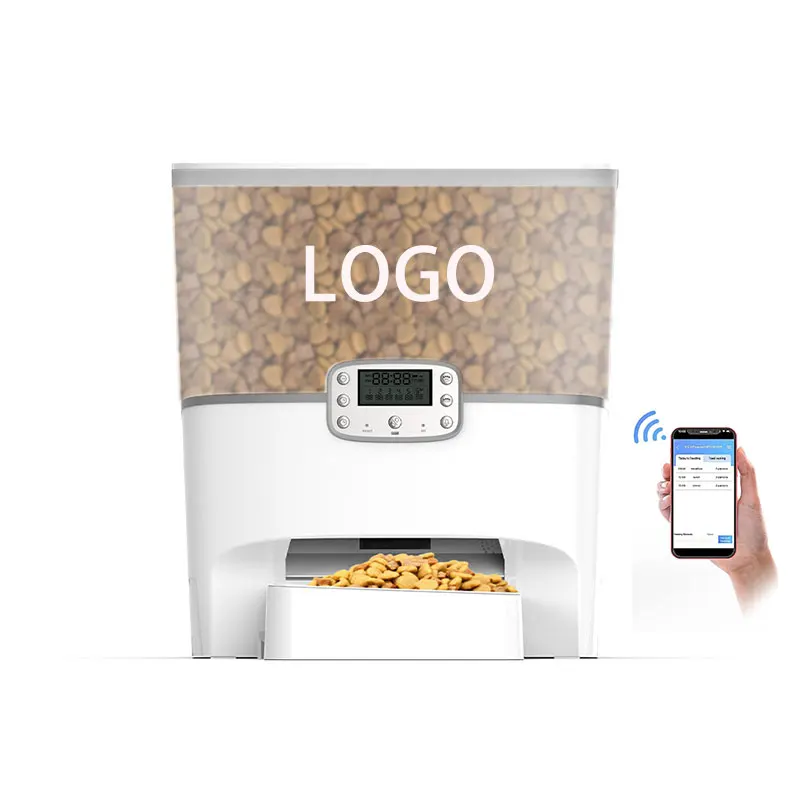 automatic food bowl cat and dog smart pet feeder 2022 double bowl water microchip pet feeder