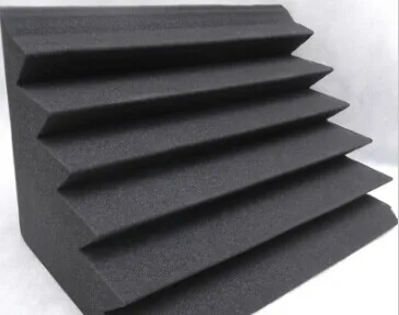 high density black acoustic foam panel bass trap for studio soundproof