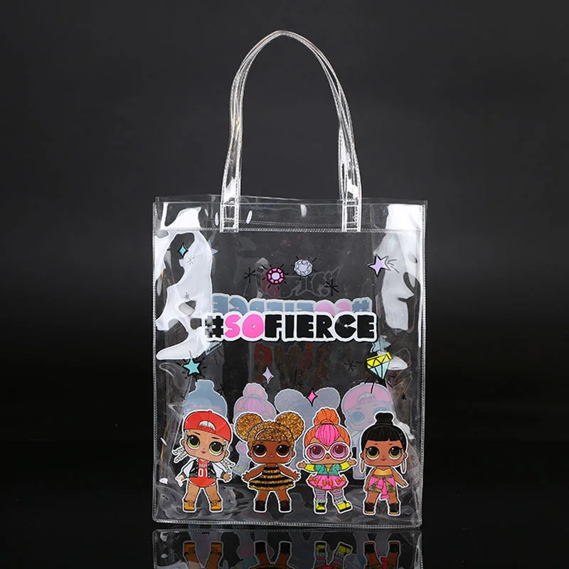 Promotion PVC POCHETTE Cristal Vinyl Tote Stadium Bag Trendy Gym Bag