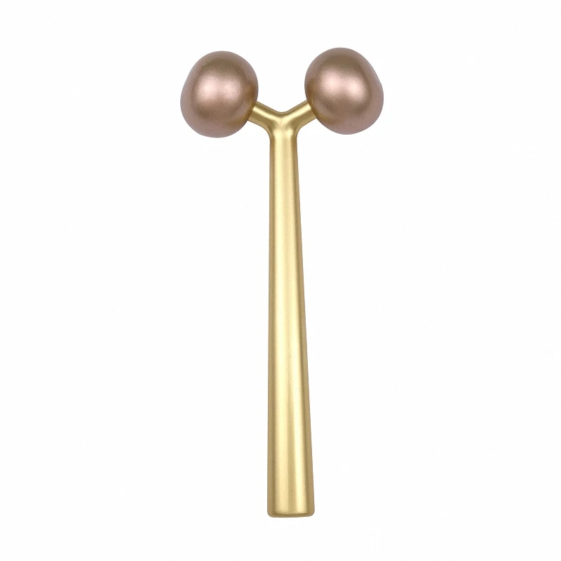 High Quality  Gold Metal Massage Anti Aging Y Shape Facial Massaging Beauty Roller