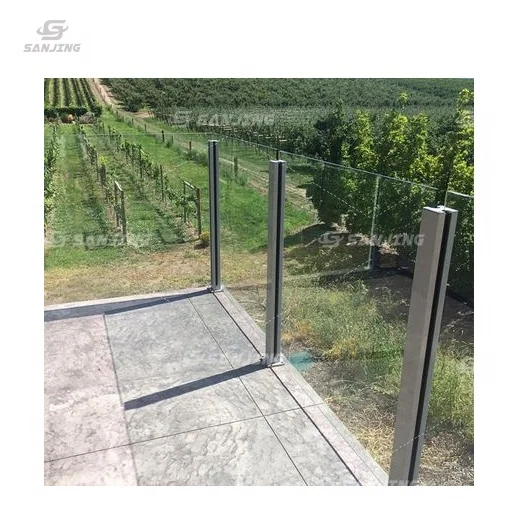 aluminium profile for glass railing glass railing clamps frameless glass railing