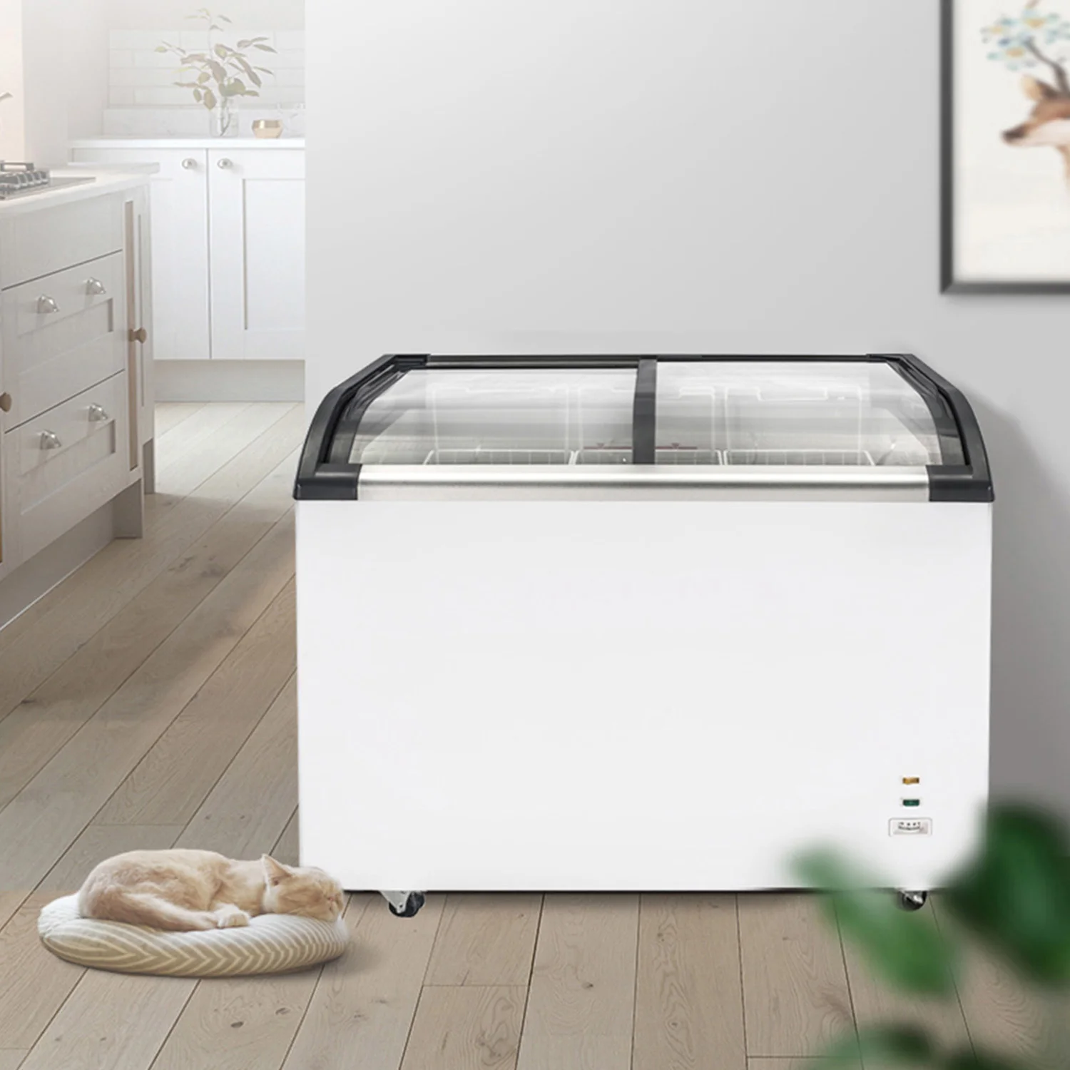 Factory Direct Sales Refrigerators Showcases Supermarket Display Glass Door Freezers Refrigeration Equipment