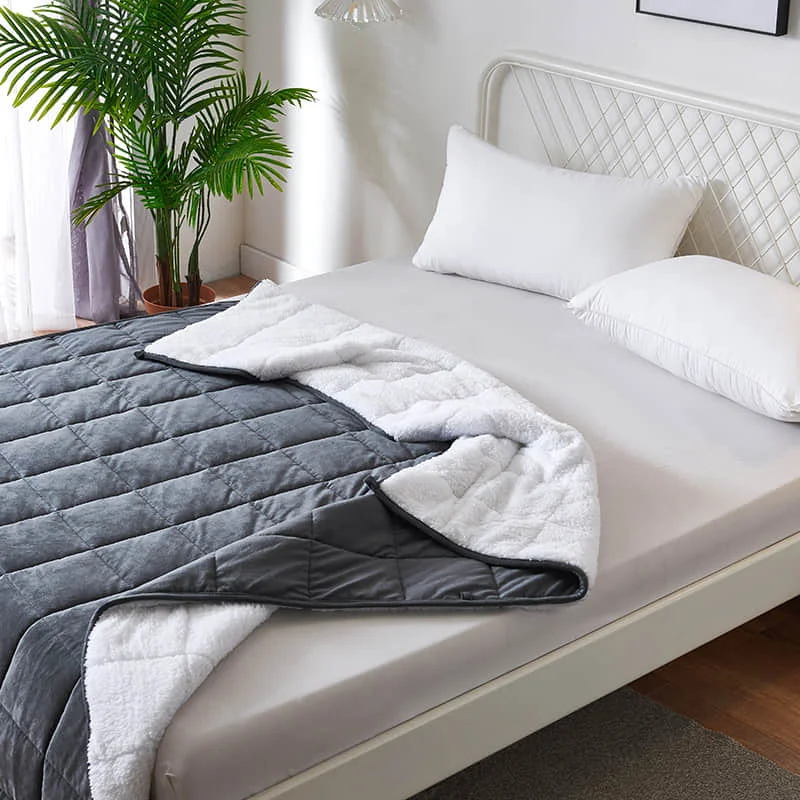 New Fabric Dropshipping Wearable Twin Queen Fleece Minky Sherpa Weighted Blanket For Winter