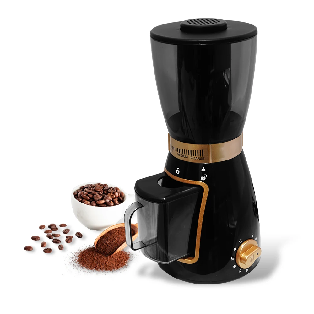 2023 New Professional Adjustable Electronic Bean Powder Mill Machine Commercial Electric Turkish Conical Burr Coffee Grinders