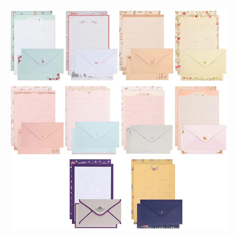 Custom Lovely Small Writing Stationery Paper Love Letter Envelope Set for Gifts
