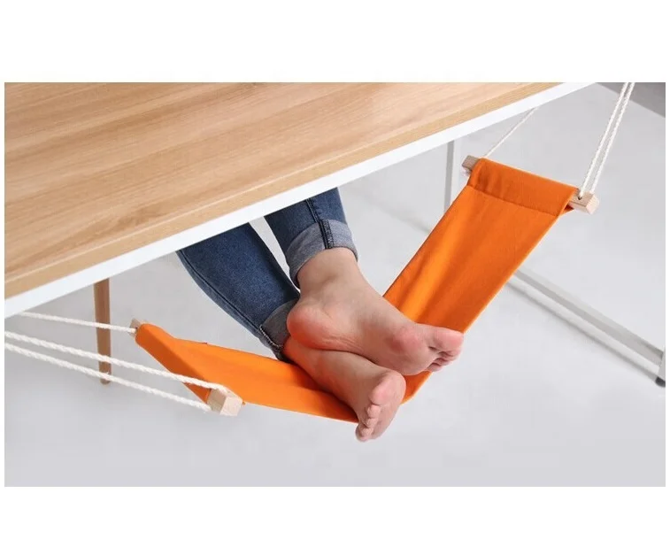Portable Foot Hammock Under Desk Foot Rest | Adjustable Office Footrest mini desk and office hammock