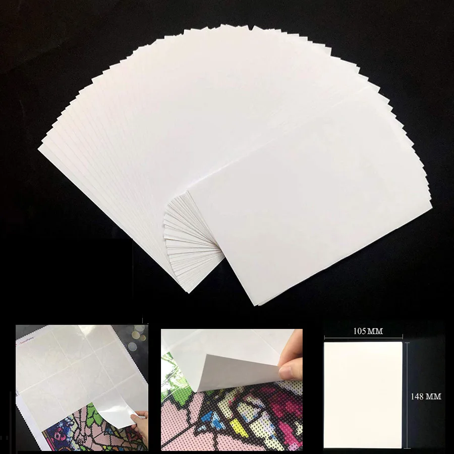 
20/50/100pcs Pack 5D Diamond Painting Tools protection Canvas glue Release Paper Diamond Painting Cover Replacement 
