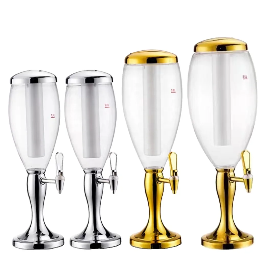 5L Beer Tower Beverage machine for family bar parties Juice machine with pour tap Self-service Beer Beverage Dispenser Tower