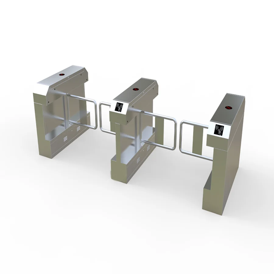 Automatic Security Services Qr Code Reader Wiegand Dc Motor Swing Turnstile Gate