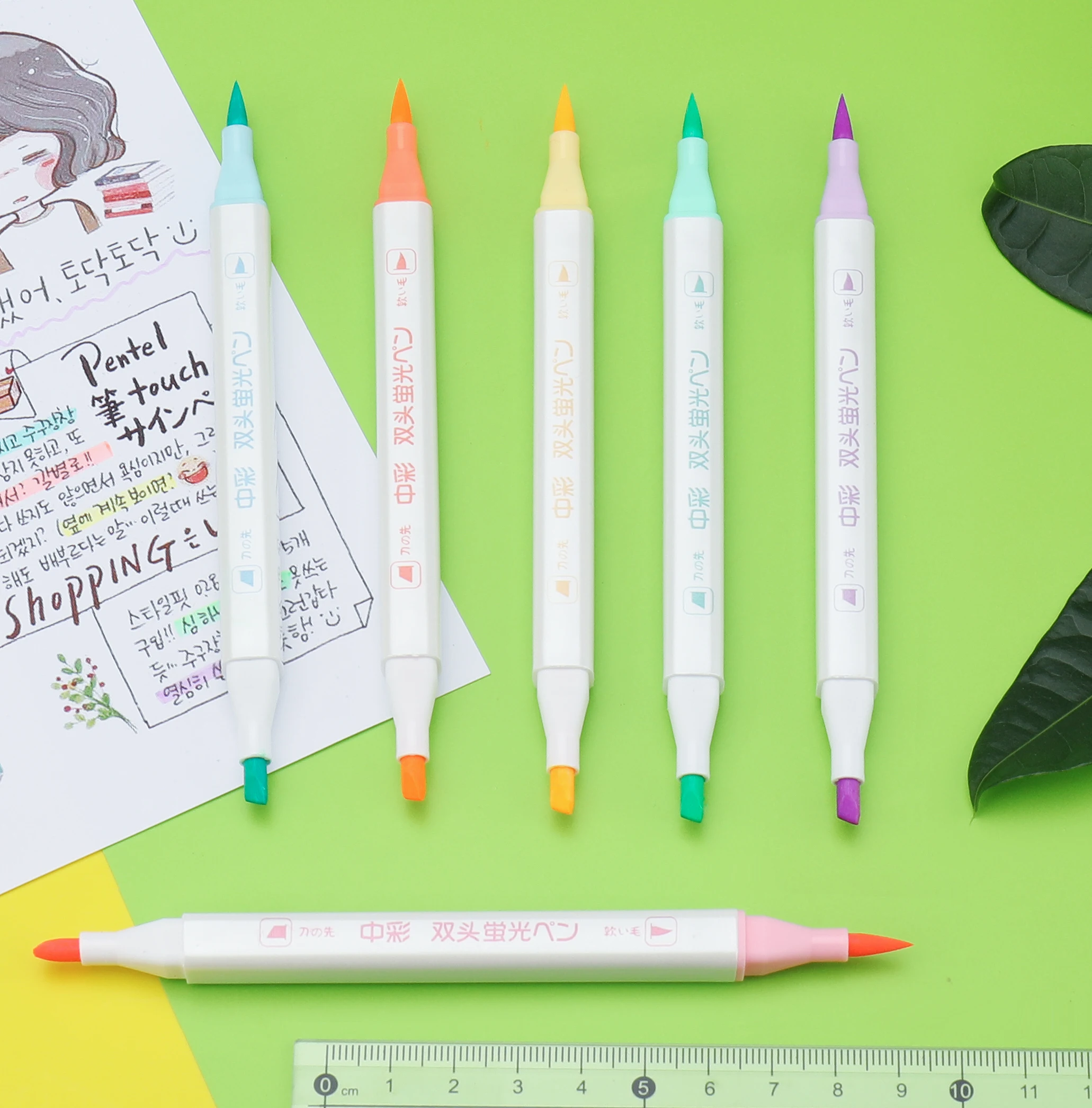 Manufacture 831-6 Fancy multi assorted 6 colors highlighters colored color pen