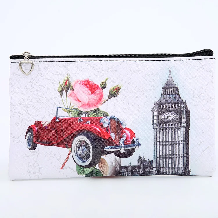 hot sale Professional Travel custom makeup bags pink promo cute  Leather  cosmetic bag