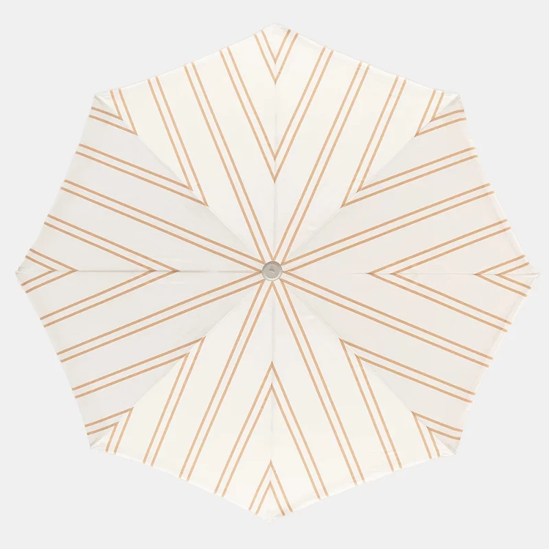 Large span and low profile UV 50+ polyester canvas canopy wood poles outdoor beach umbrella parasols with aluminium connector